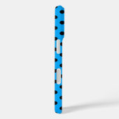 Coques Case-Mate iPhone Pois bleu et noir (Verso / Droite)