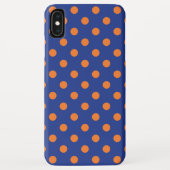 Coques Case-Mate iPhone Pois bleu et orange (Dos)