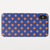 Coques Case-Mate iPhone Pois bleu et orange (Dos (Horizontal))