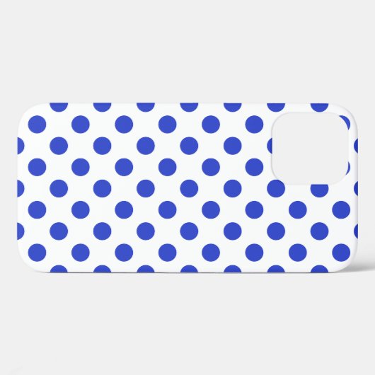 Coques Case-Mate iPhone Pois bleu royal (Verso (horizontal))