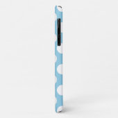 Coques Case-Mate iPhone Pois Bleus, Motif Pointe Polka, Points, Pointe (Dos/Gauche)