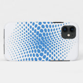 Coques Case-Mate iPhone Pois bleus sur blanc (Dos (Horizontal))