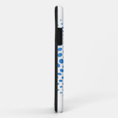 Coques Case-Mate iPhone Pois bleus sur blanc (Dos/Droite)