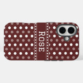 Coques Case-Mate iPhone Pois Bourguignon (Verso (horizontal))