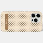 Coques Case-Mate iPhone Pois Brown beige et tortilla (Verso (horizontal))