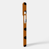 Coques Case-Mate iPhone Pois Brown et noirs (Verso / Gauche)