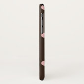 Coques Case-Mate iPhone Pois Brown et roses (Dos/Gauche)