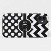Coques Case-Mate iPhone Pois Chevron Motif Monogramme (Dos (Horizontal))