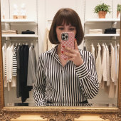 Coques Case-Mate iPhone Pois classique élégant rouge et blanc motif