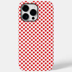 Coque Pour Pour iPhone 14 Pro Max Pois classique élégant rouge et blanc motif