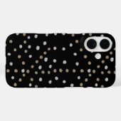 Coques Case-Mate iPhone Pois d'argent et d'or (Verso (horizontal))
