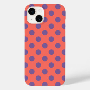 Coque Pour iPhone 14 Pois de coraux violets et vivants