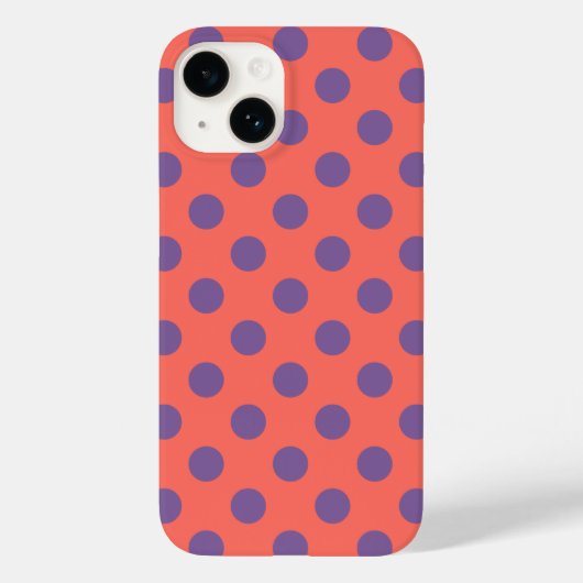 Coques Case-Mate iPhone Pois de coraux violets et vivants (Verso)