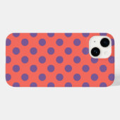 Coques Case-Mate iPhone Pois de coraux violets et vivants (Verso (horizontal))