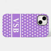 Coques Case-Mate iPhone Pois de lavande (Verso (horizontal))