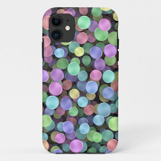 Coques Case-Mate iPhone Pois de scintillement d'arc-en-ciel (Dos)