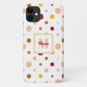 Coques Case-Mate iPhone Pois - Diverses tailles Blanc - Couleurs chaudes (Dos)