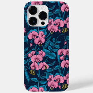 Coque Pour Pour iPhone 14 Pro Max Pois doux et bourdons, rose et bleu