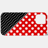 Coques Case-Mate iPhone Pois élégant rouge, noir et blanc (Verso (horizontal))