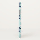 Coques Case-Mate iPhone Pois et Ancres en bon état nautiques de bleu (Dos/Droite)