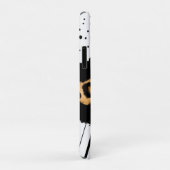 Coques Case-Mate iPhone Pois et vaches léopards et noirs et blancs (Dos/Droite)