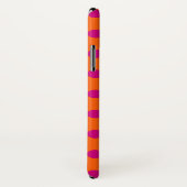 Coques Case-Mate iPhone Pois Fuchsia orange (Dos/Droite)