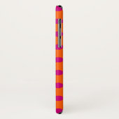 Coques Case-Mate iPhone Pois Fuchsia orange (Dos/Gauche)