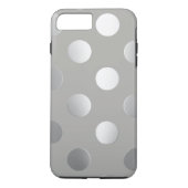 Coques Case-Mate iPhone Pois gris, argent (Dos)
