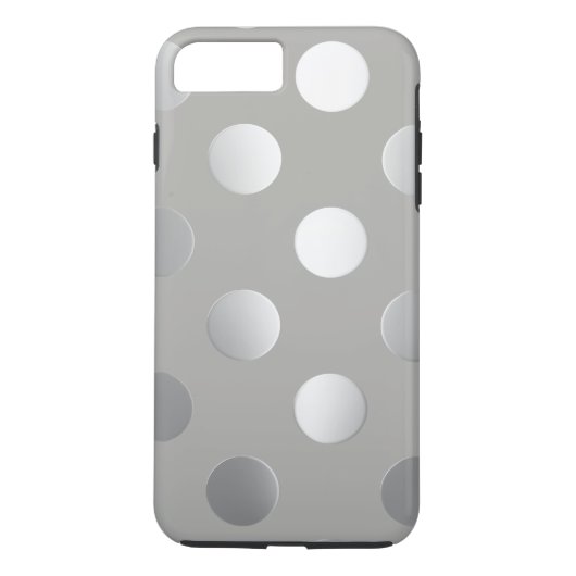 Coques Case-Mate iPhone Pois gris, argent (Dos)
