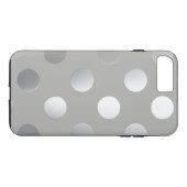 Coques Case-Mate iPhone Pois gris, argent (Dos (Horizontal))