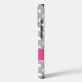 Coques Case-Mate iPhone Pois gris et blancs Preppy Personnalisé (Verso / Gauche)