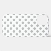 Coques Case-Mate iPhone Pois gris sur blanc (Verso (horizontal))