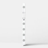 Coques Case-Mate iPhone Pois gris sur blanc (Verso / Gauche)