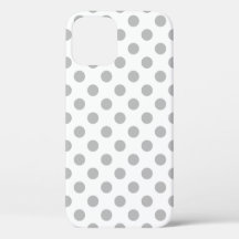 Pois gris sur blanc