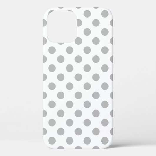 Coques Case-Mate iPhone Pois gris sur blanc (Verso)