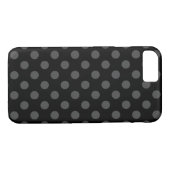 Coques Case-Mate iPhone Pois gris sur noir (Dos (Horizontal))