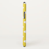 Coques Case-Mate iPhone Pois jaune et blanc Nom personnalisé (Dos/Droite)