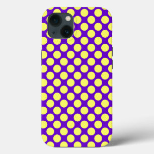 Case-Mate iPhone Case Pois jaunes avec Arrière - plan pourpre STaylor