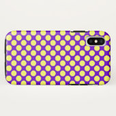 Coques Case-Mate iPhone Pois jaunes avec Arrière - plan pourpre STaylor (Dos (Horizontal))
