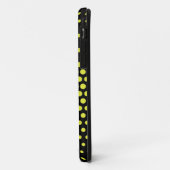 Coques Case-Mate iPhone Pois jaunes sur noir (Dos/Gauche)