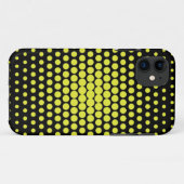 Coques Case-Mate iPhone Pois jaunes sur noir (Dos (Horizontal))