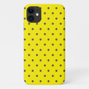 Case-Mate iPhone Case pois marron sur jaune