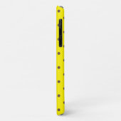 Coques Case-Mate iPhone pois marron sur jaune (Dos/Gauche)