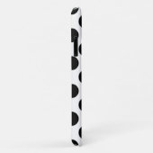 Coques Case-Mate iPhone Pois, Motif Polka Dot, noir et blanc (Dos/Droite)