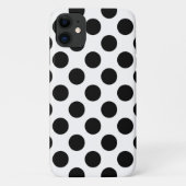 Coques Case-Mate iPhone Pois, Motif Polka Dot, noir et blanc (Dos)
