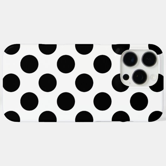 Coques Case-Mate iPhone Pois noir (Verso (horizontal))