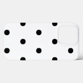 Coques Case-Mate iPhone Pois noir blanc grand élégant motif (Verso (horizontal))