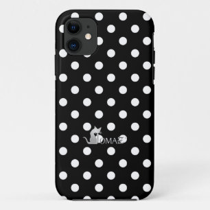 Coque Case-Mate Pour iPhone Pois noir lisse
