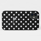 Coques Case-Mate iPhone Pois noir lisse (Dos (Horizontal))