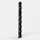 Coques Case-Mate iPhone Pois noir lisse (Dos/Droite)